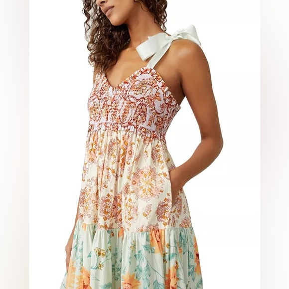 Free People Bluebell Lilac Color Combo Maxi Dress - Picture 4 of 6